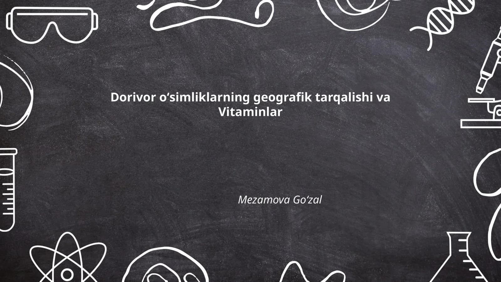 Dorivor oʻsimliklarning geografik tarqalishi va Vitaminlar