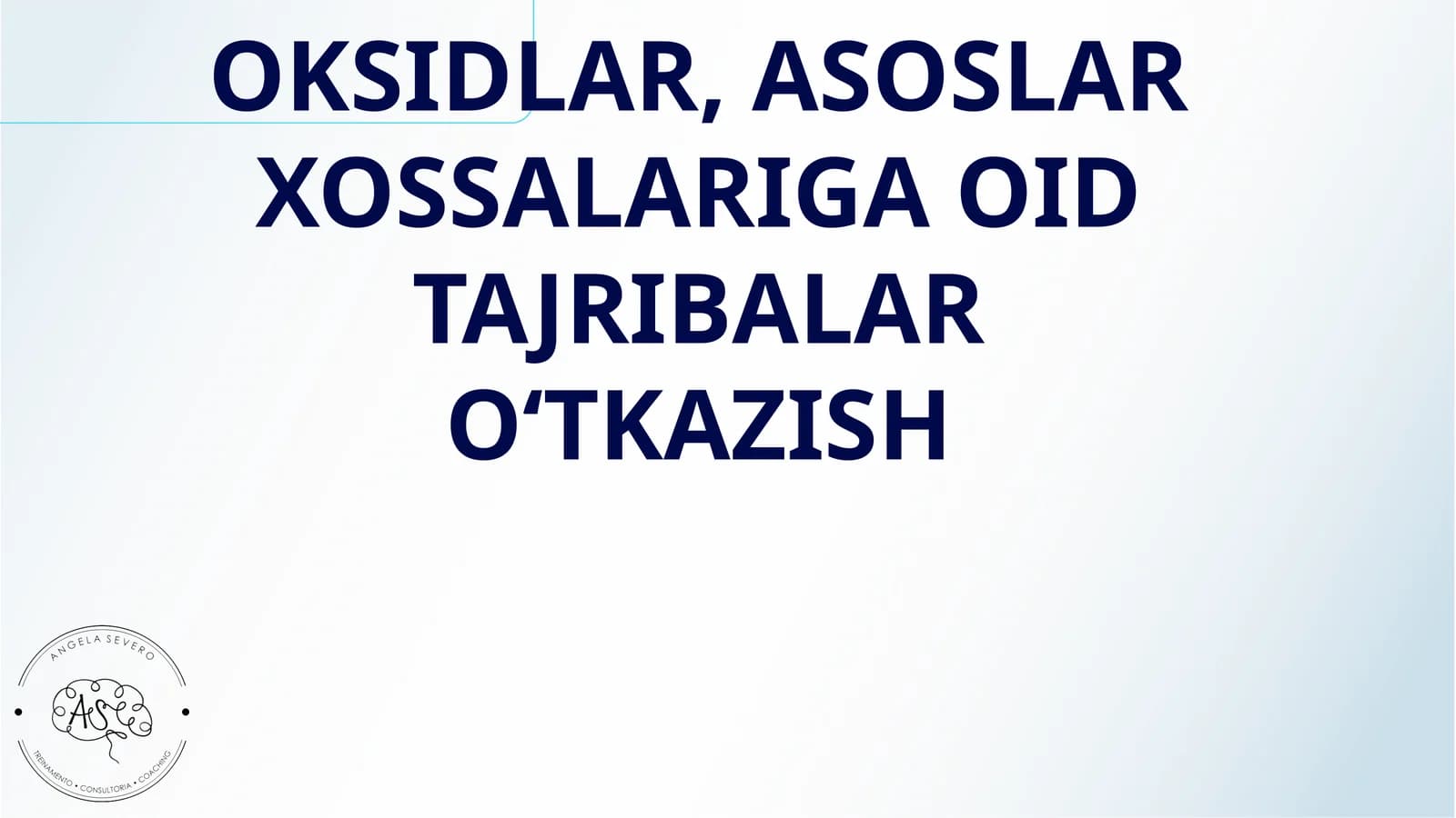 Oksidlar, asoslar xossalariga oid tajribalar oʻtkazish
