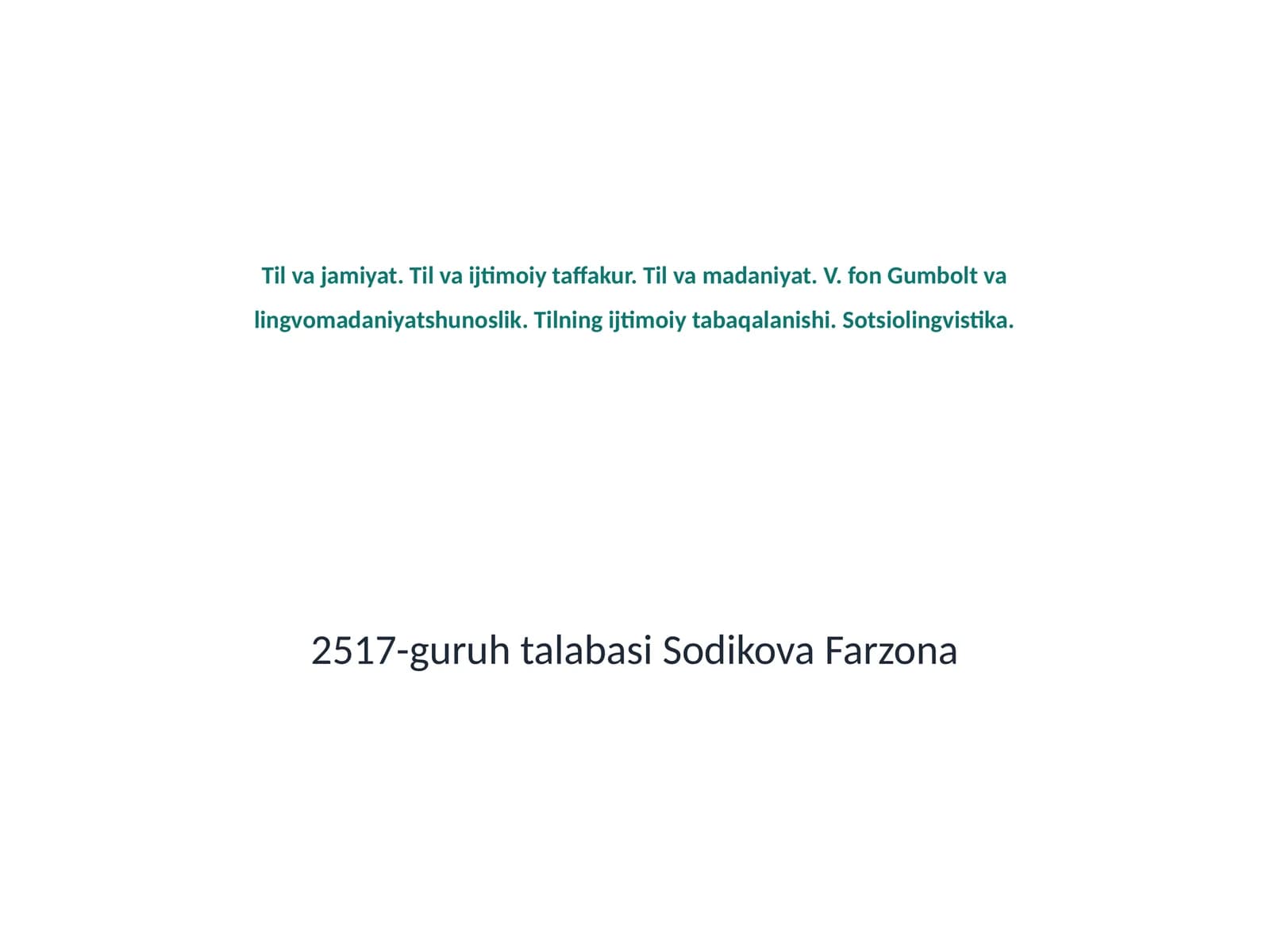 Til va Jamiyatning O'zaro Ta'siri