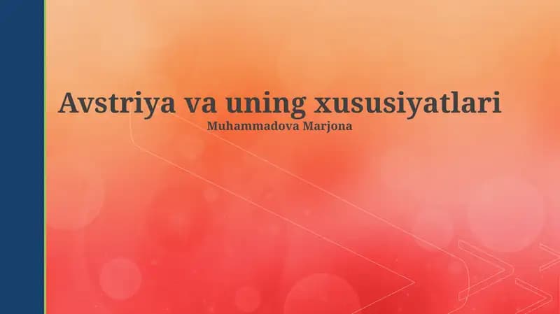 Avstriya va uning xususiyatlari