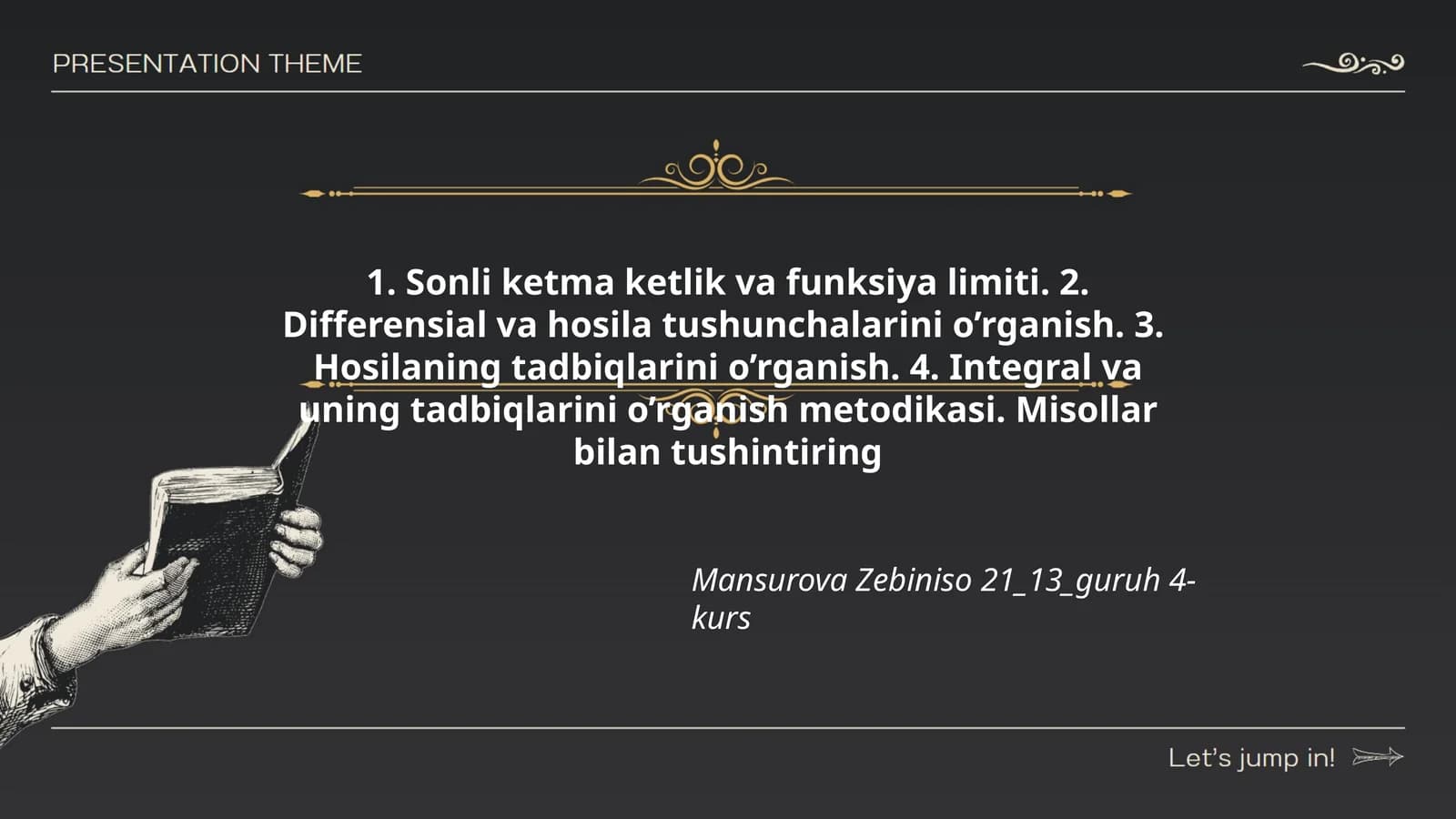 Misollar bilan tushintiring
