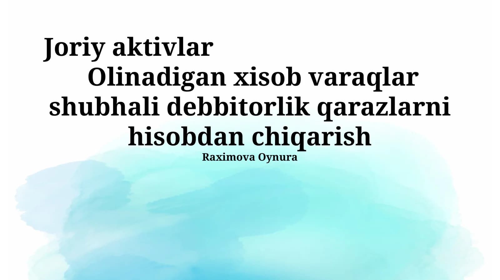 Shubhali Qarzlarni Hisobdan Chiqarish: Umumiy Qoidalar va Usullar