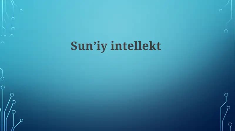 Sun'iy intellekt