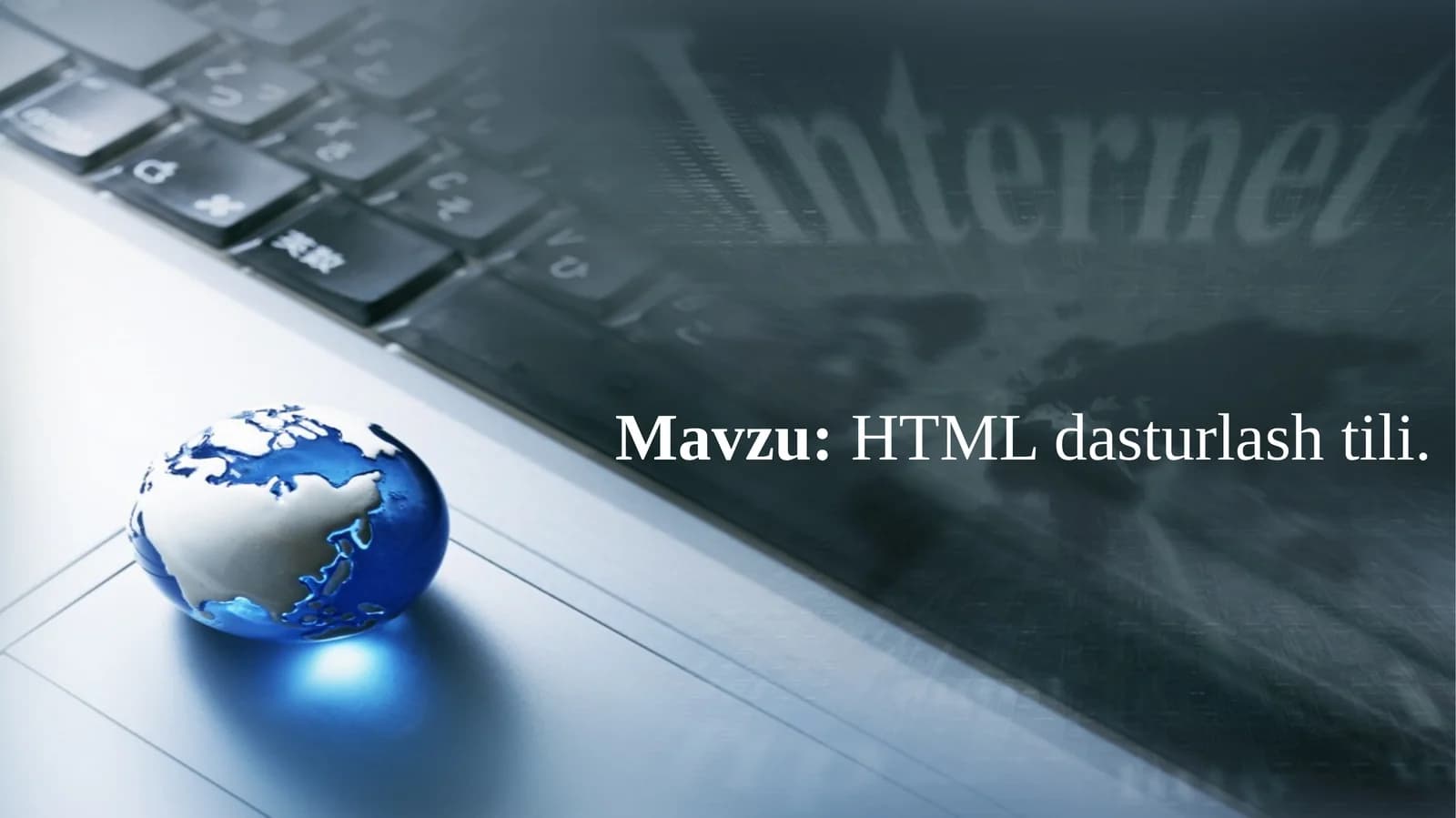 HTML dasturlash tili.