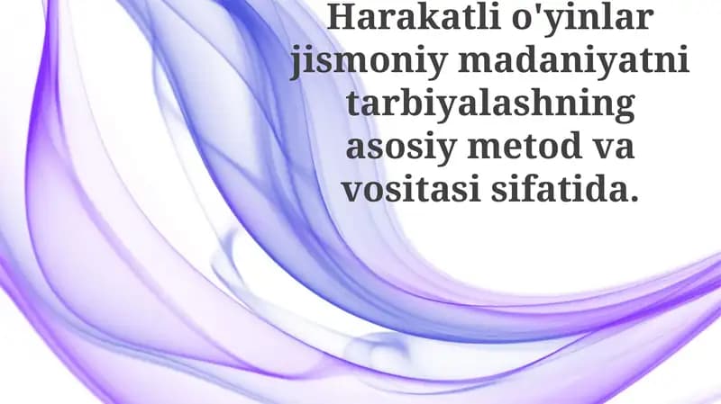 Faol O'yinlar va Jismoniy Rivojlanish