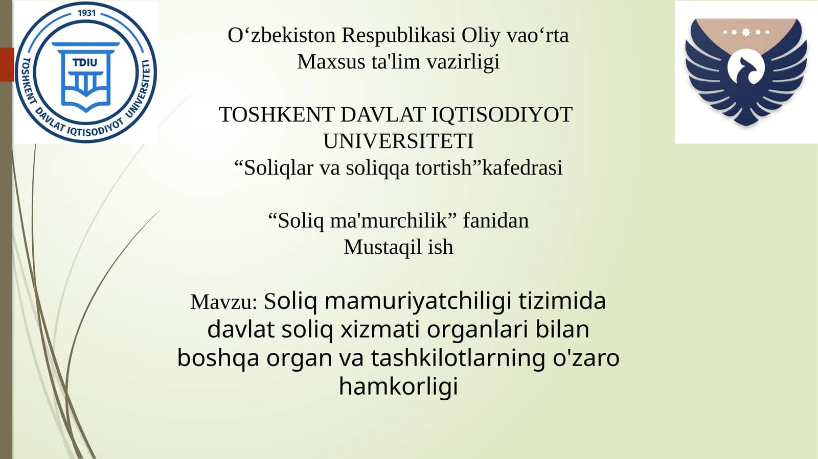 Soliqmamuriyatchiligitizimidadavlatsoliqxizmatiorganlaribilanboshqaorganvatashkilotlarningo'zarohamkorligi