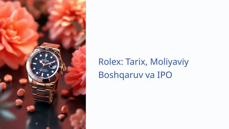 Rolex Tarix, Moliyaviy Boshqaruv va IPO