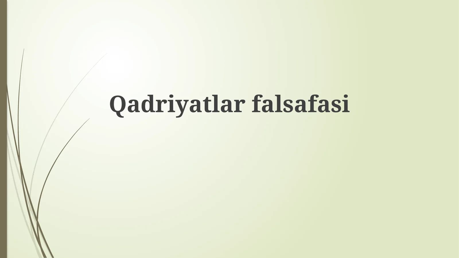 Qadriyatlar falsafasi