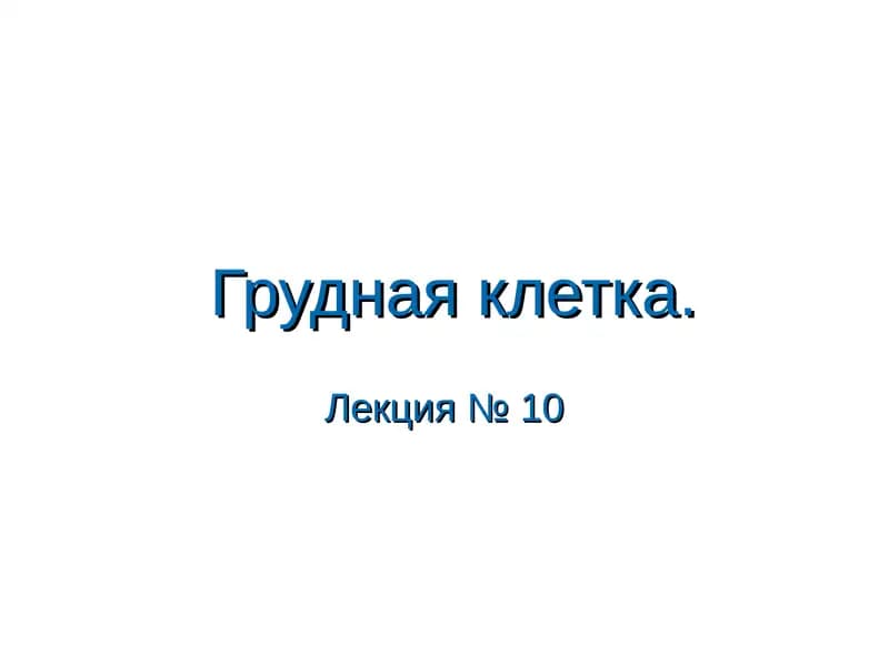 Грудная клетка