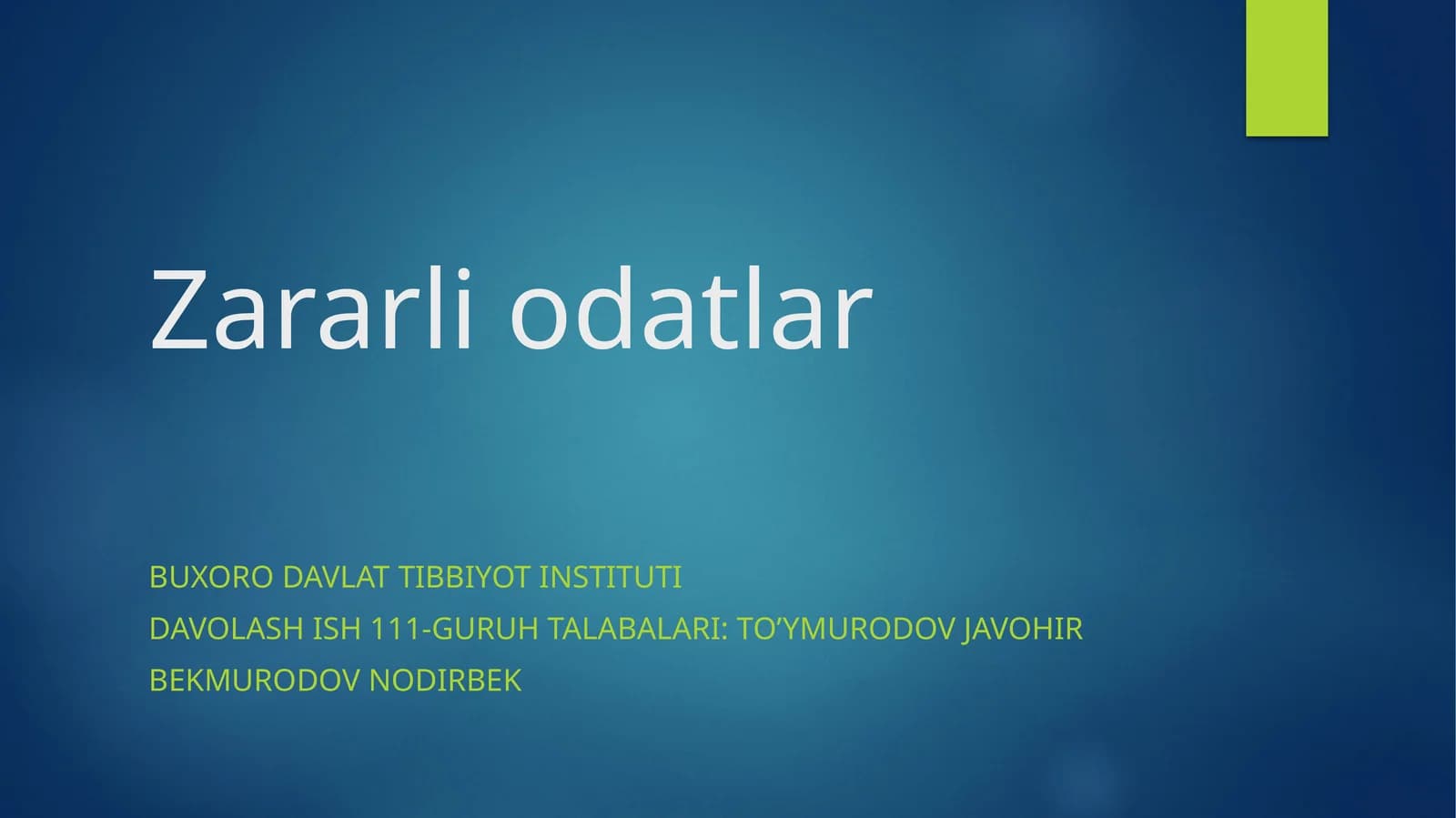 Zararli odatlar