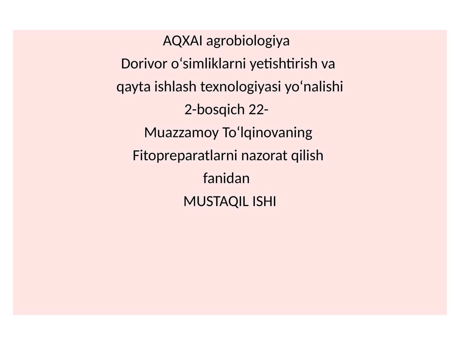 Fitopreparatlar nazorati