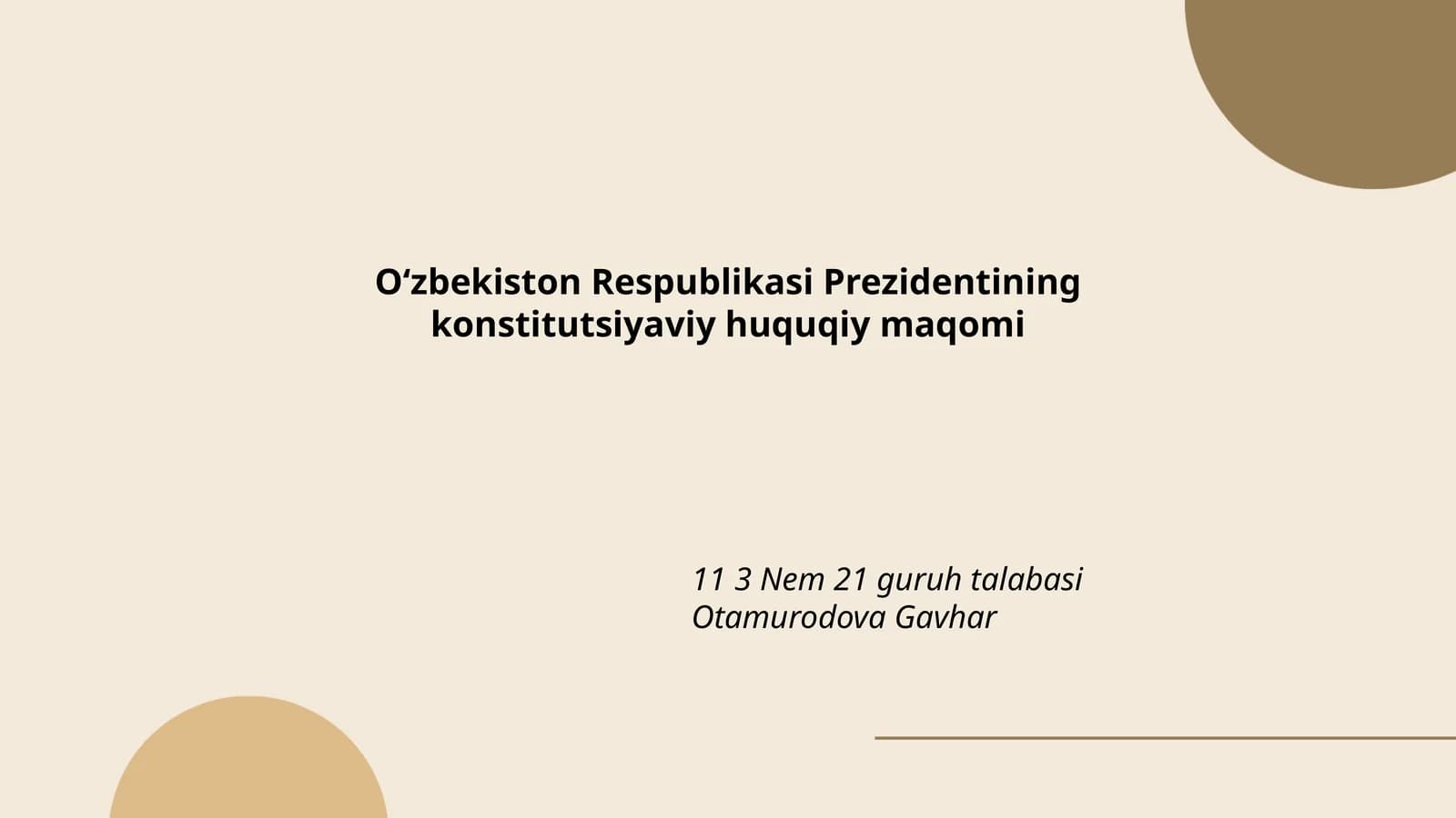 Oʻzbekiston Respublikasi Prezidentining konstitutsiyaviy huquqiy maqomi