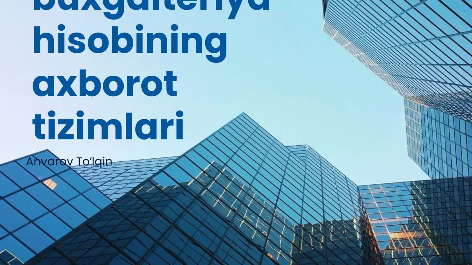 Davlat sektori buxgalteriya hisobining axborot tizimlari