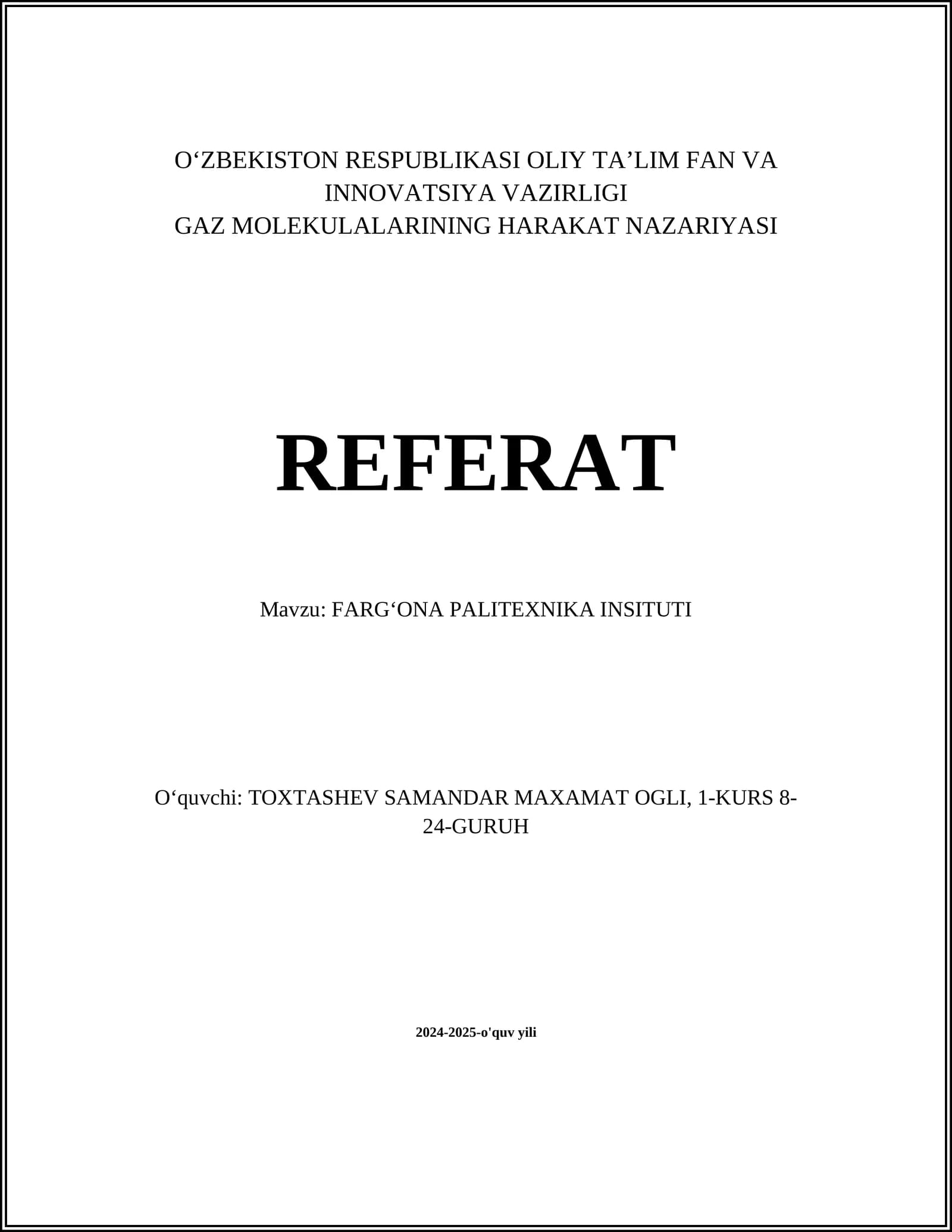 FARGʻONA PALITEXNIKA INSITUTI