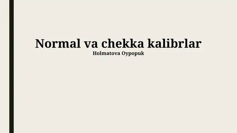 Oddiy va Kalibrlangan Manometrlar
