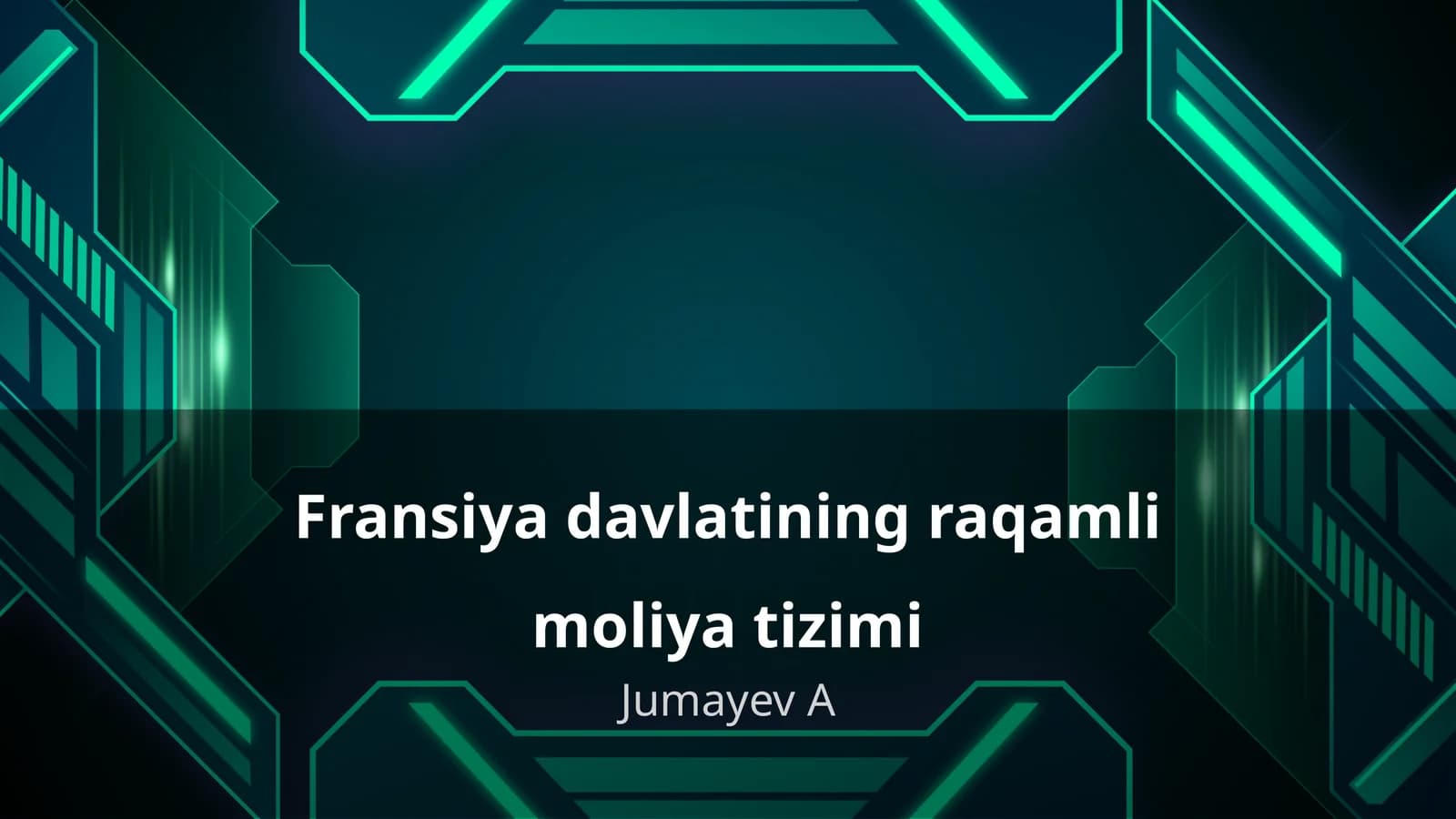 Fransiya davlatining raqamli moliya tizimi