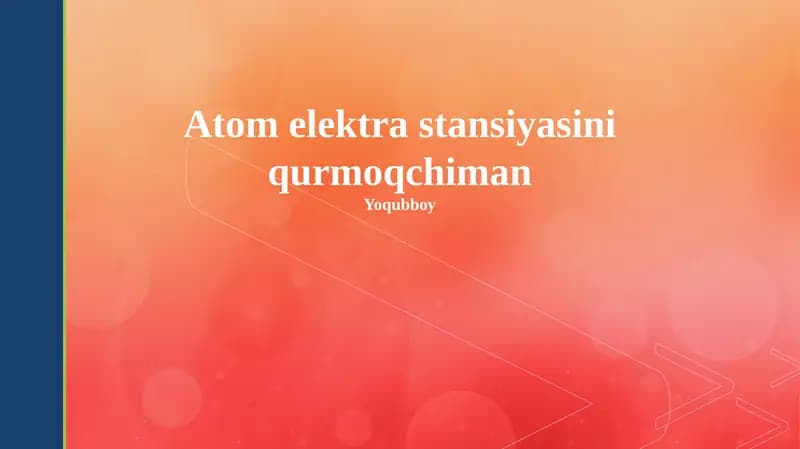 Atom elektr stansiyasi qurish