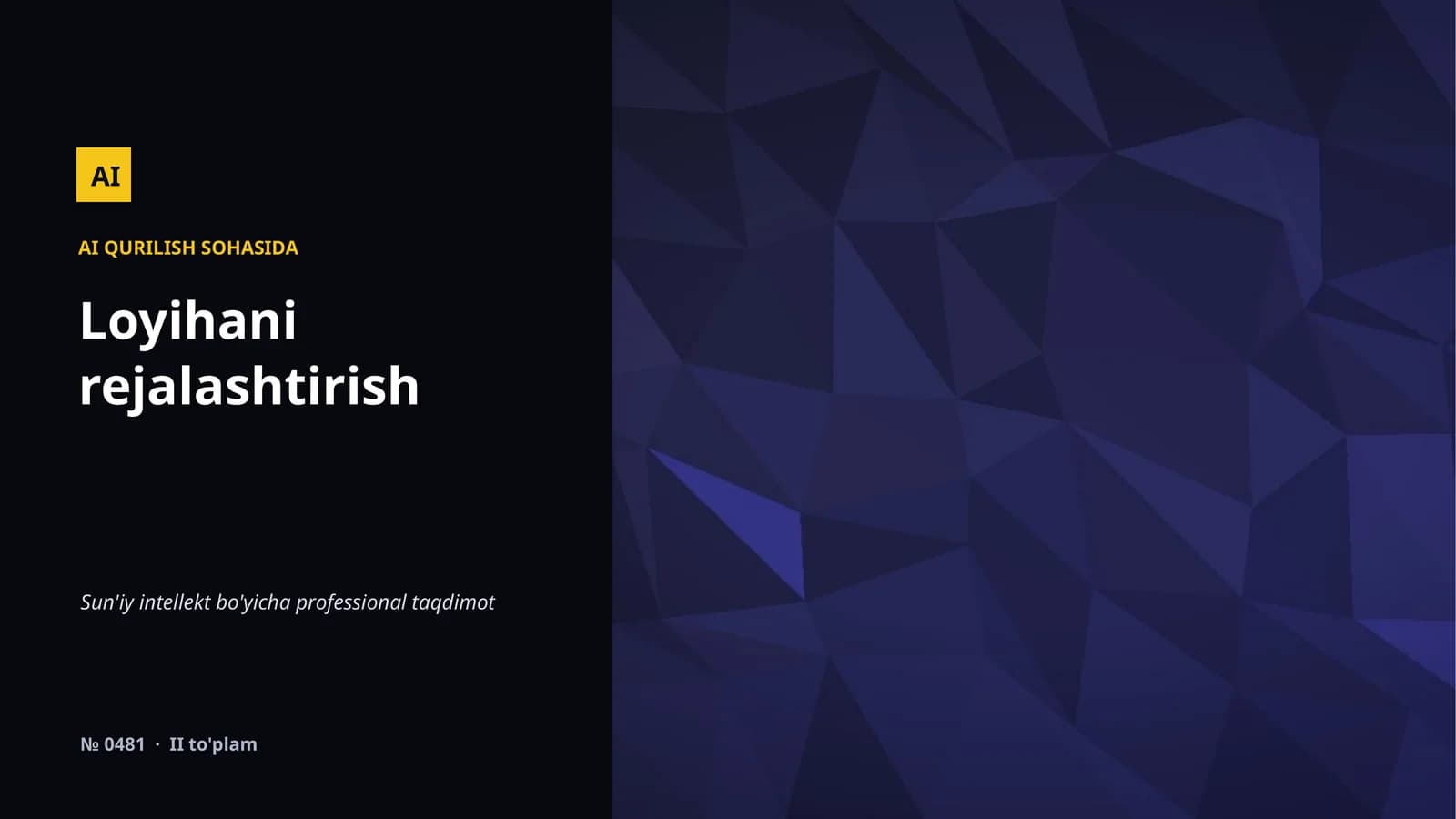 Qurilishda AI loyihalashtirish