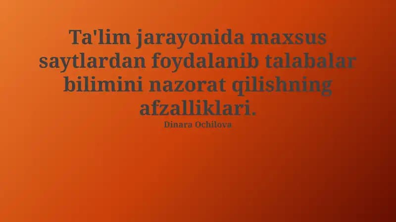 Maxsus saytlardan foydalanishning afzalliklari