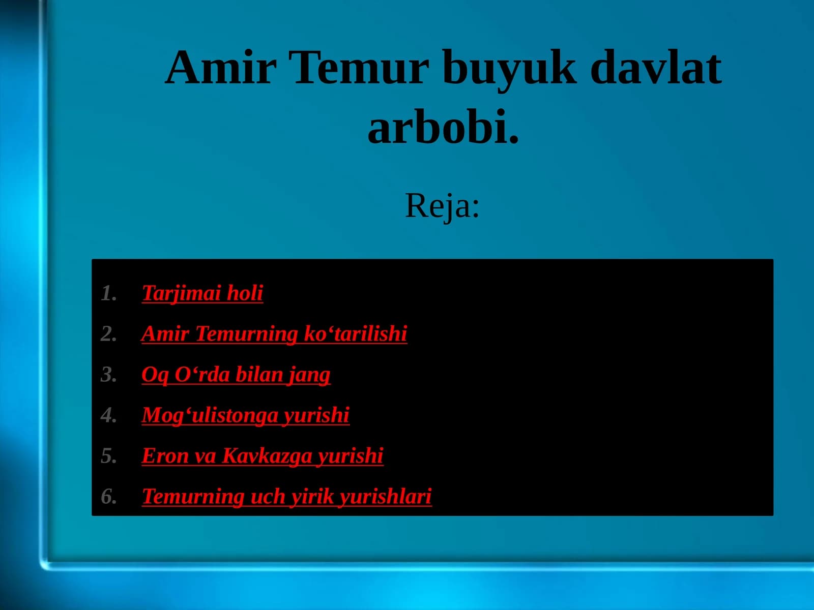 Amir Temurbuyuk davlat arbobi
