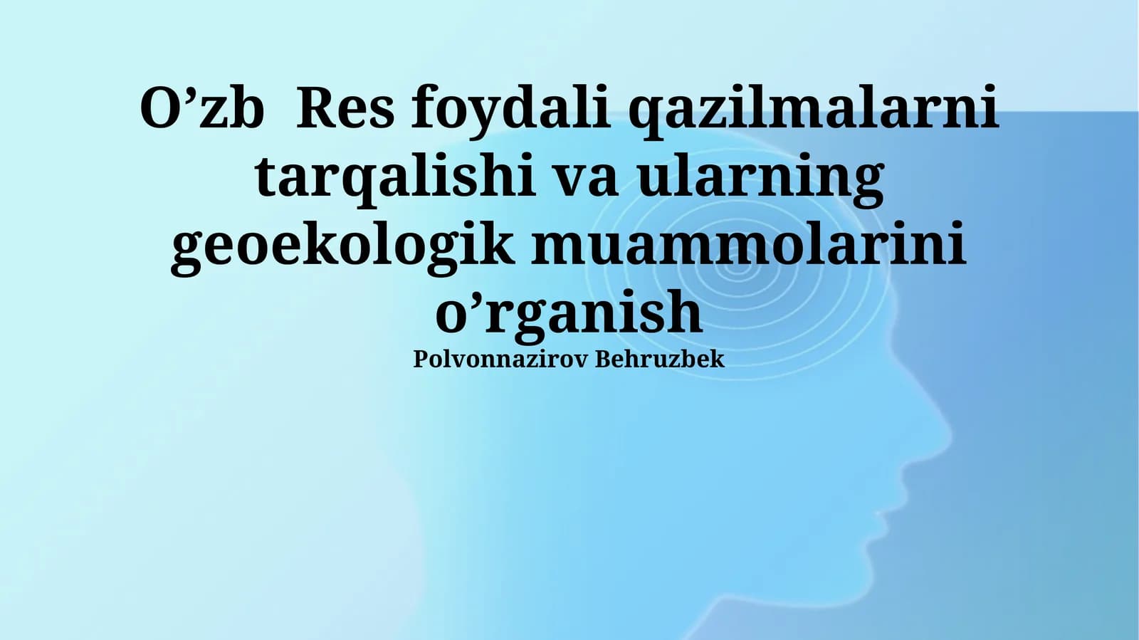 O’zbekistondagi Foydali Qazilma Boyliklarning Tarqalishi