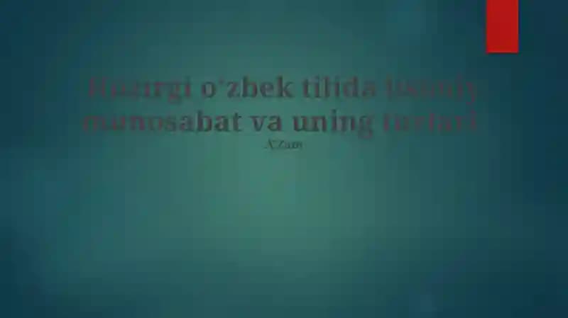 Oʻzbek ogʻzaki nutqini oʻrganish metodlari