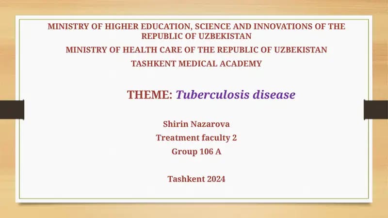 Tuberculosis