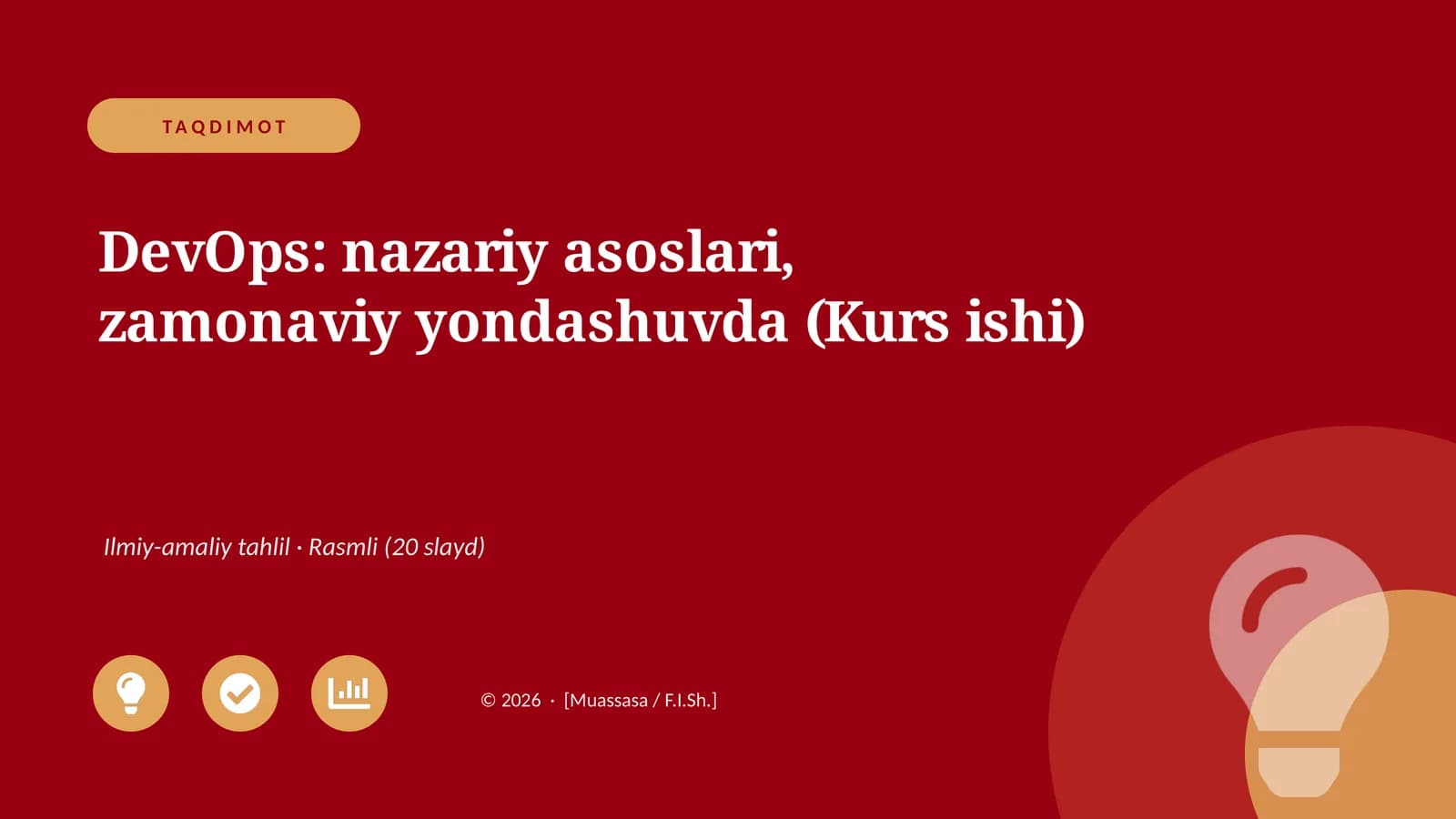 DevOps: nazariy asoslari, zamonaviy yondashuvda (Kurs ishi)