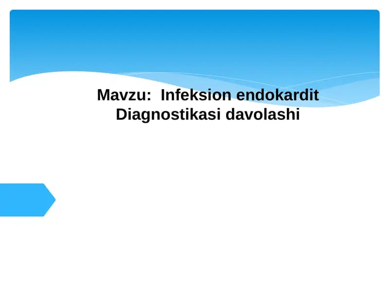 InfeksionendokarditDiagnostikasidavolashi
