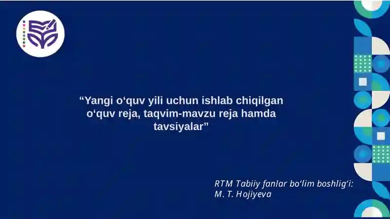 Yangi o‘quv yili uchun ishlab chiqilgan o‘quv reja
