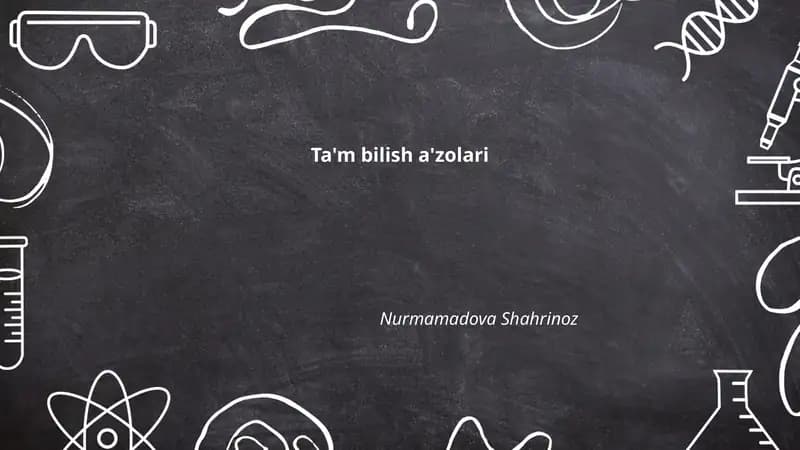 Ta'm bilish a'zolari
