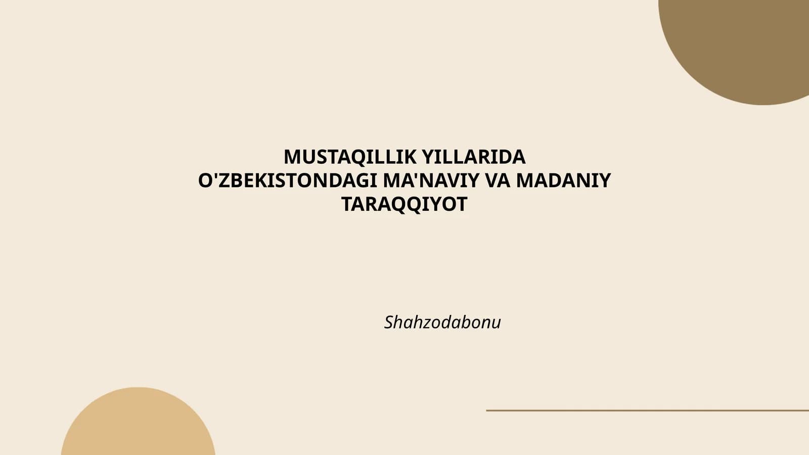 Shahzodabonu