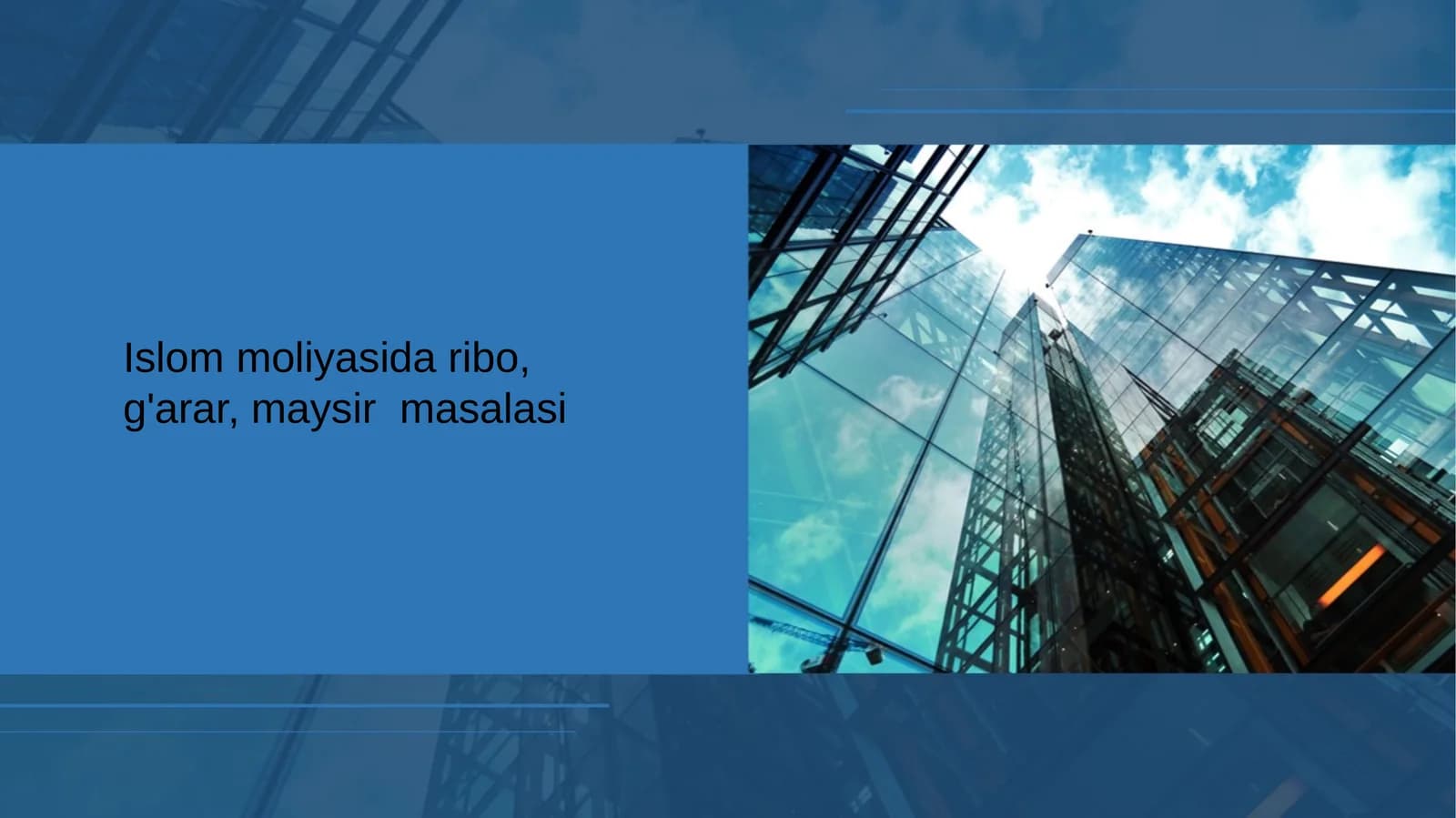 Islom moliyasida ribo, g'arar, maysir masalasi