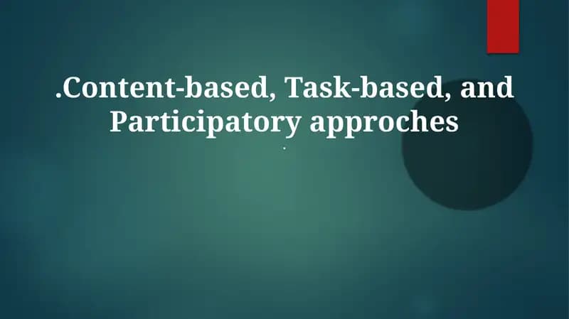 Task-Based Language Teaching (TBLT)