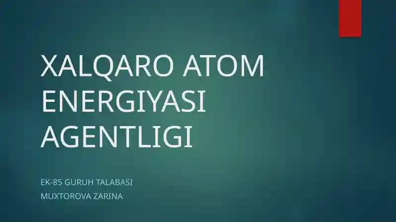 Atom energiyasi agentligi