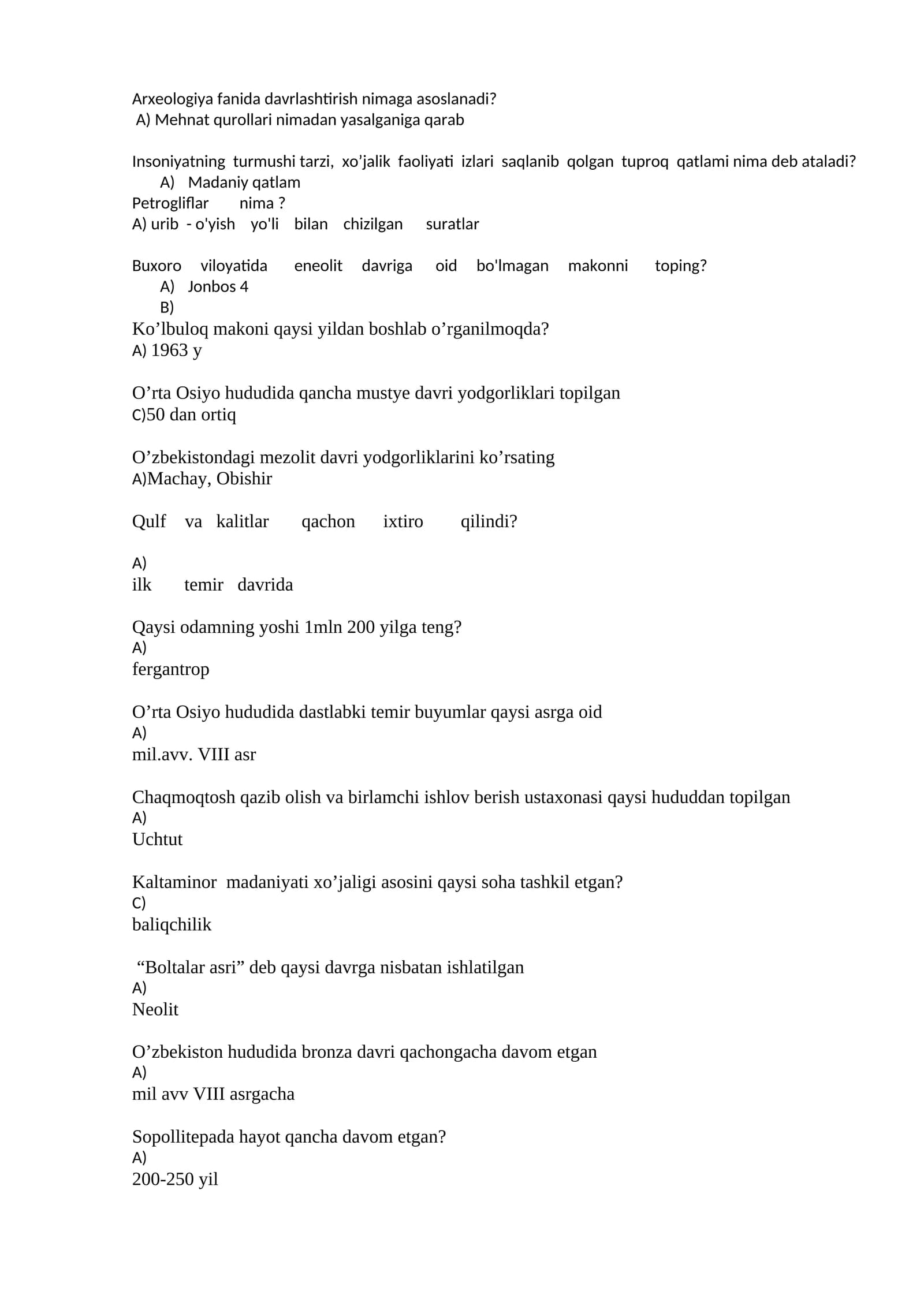 Arxeologiya fanida davrlashtirish