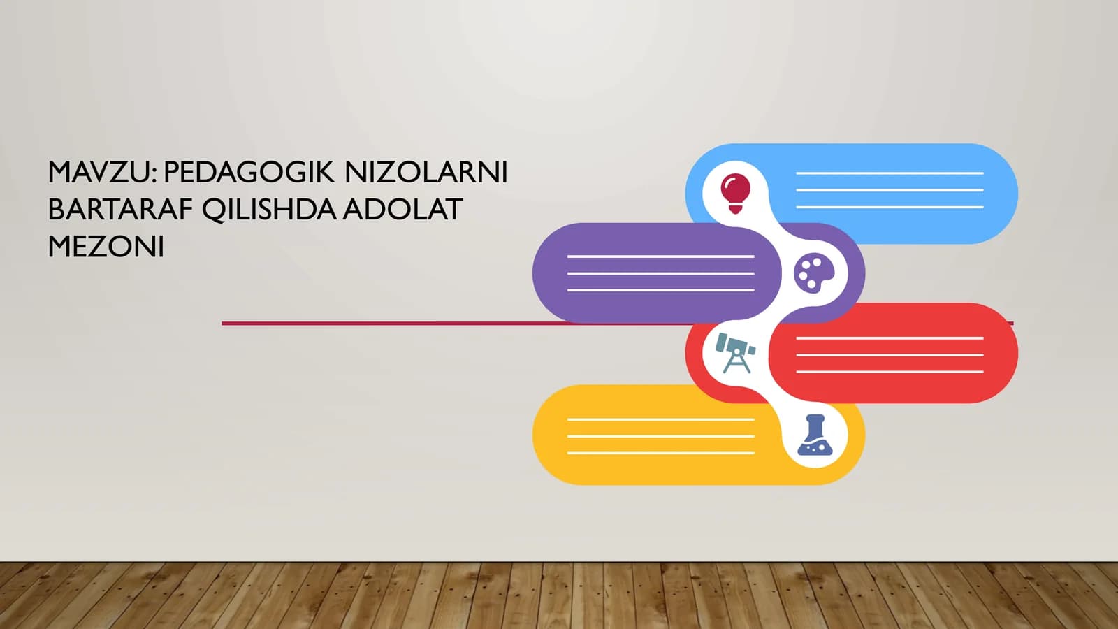 Pedagogik nizolarni bartaraf qilishda adolat mezoni