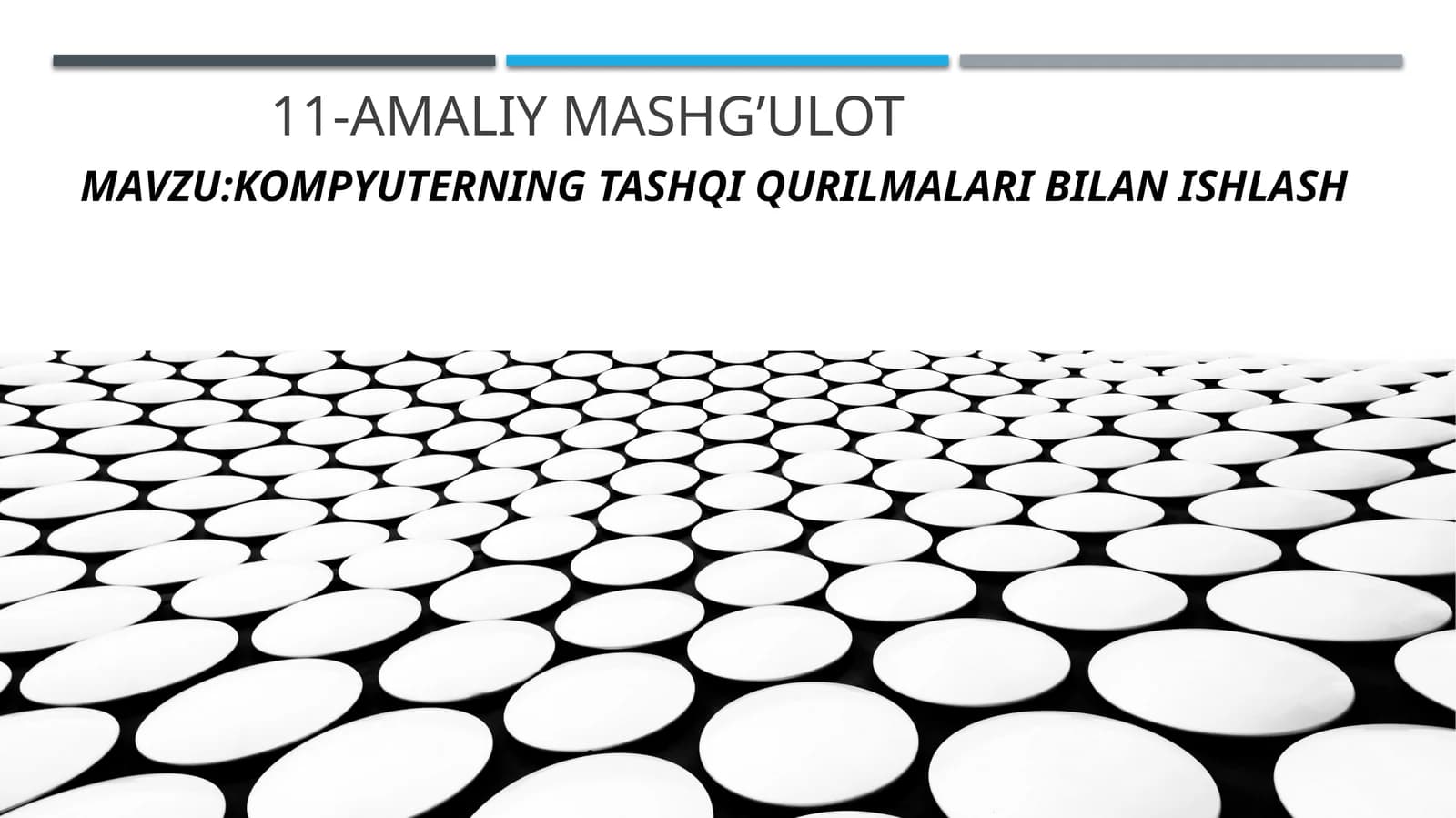 kompyuterning tashqiqurilmalari bilan ishlash