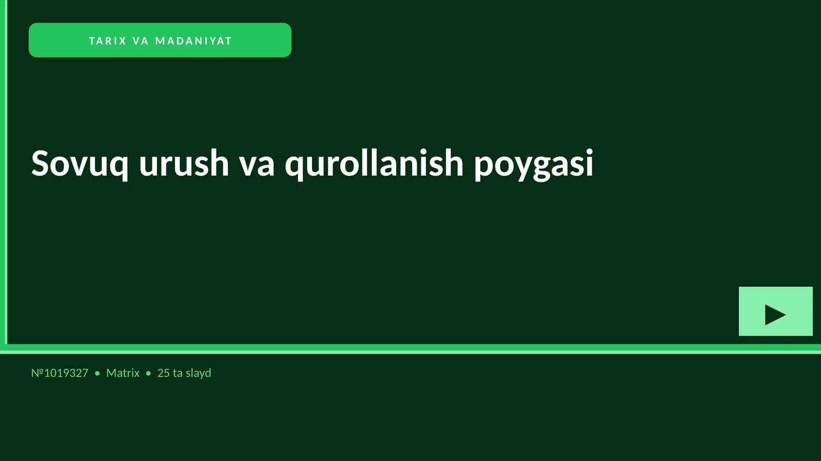 Sovuq urush va qurollanish poygasi