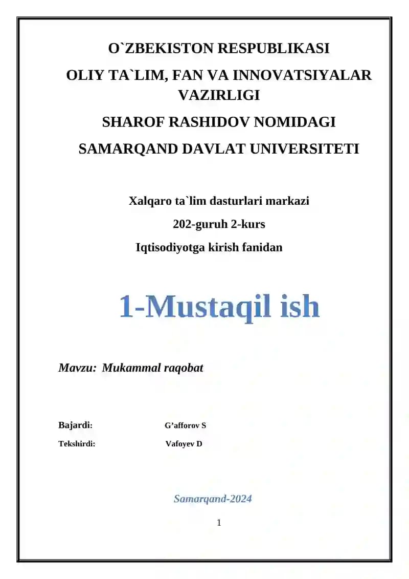 Mukammal raqobat