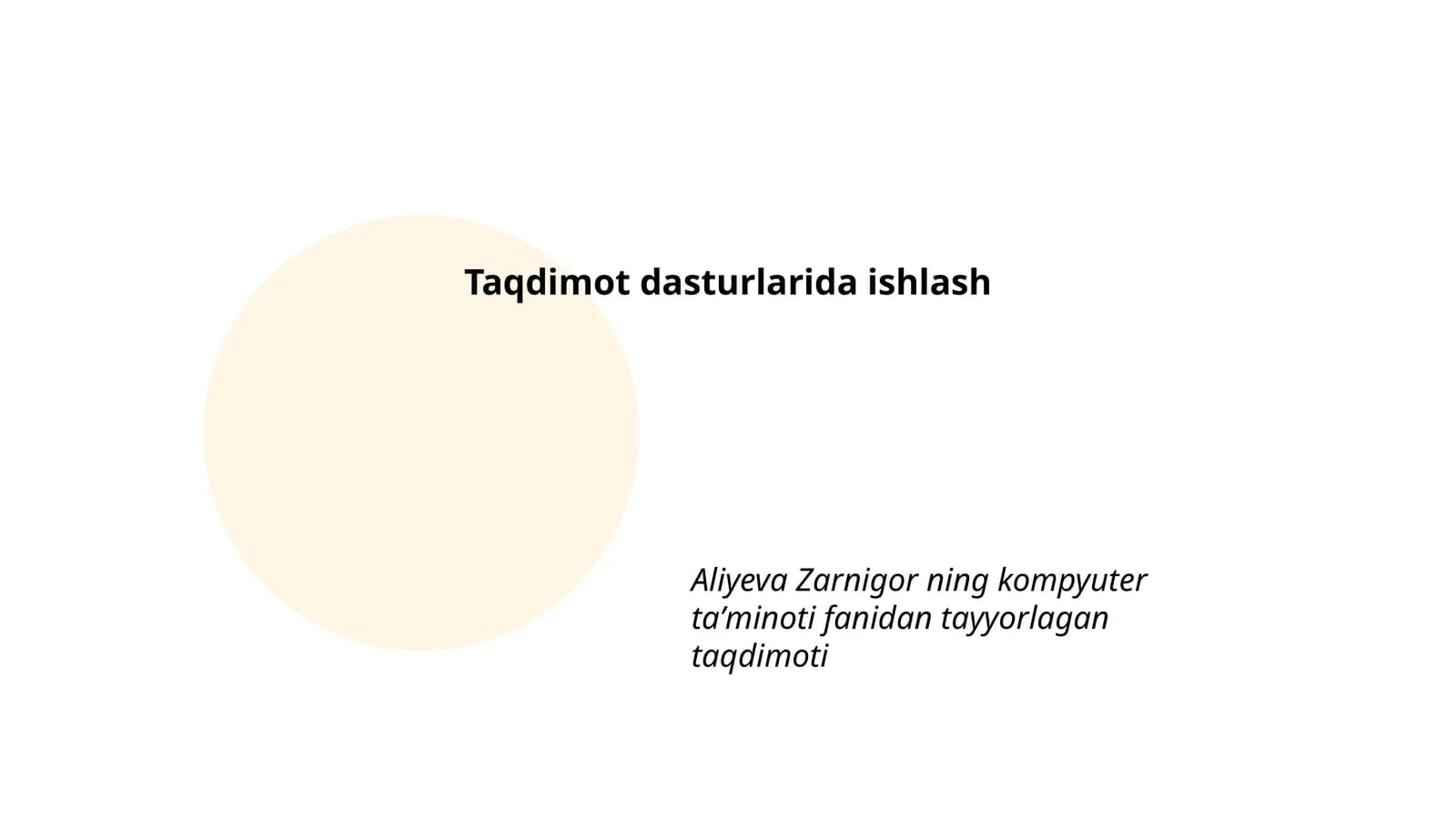 Taqdimot dasturlari