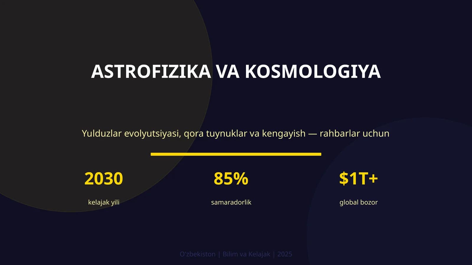 ASTROFIZIKA VA KOSMOLOGIYA