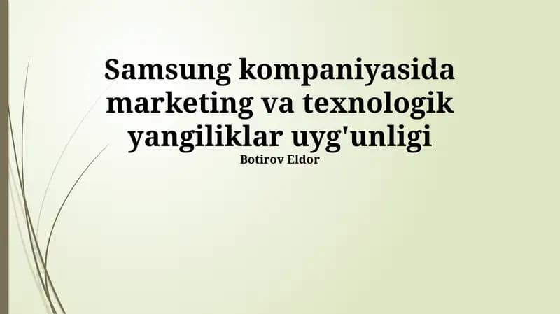 Marketing va texnologik innovatsiyalar sinergiyasi