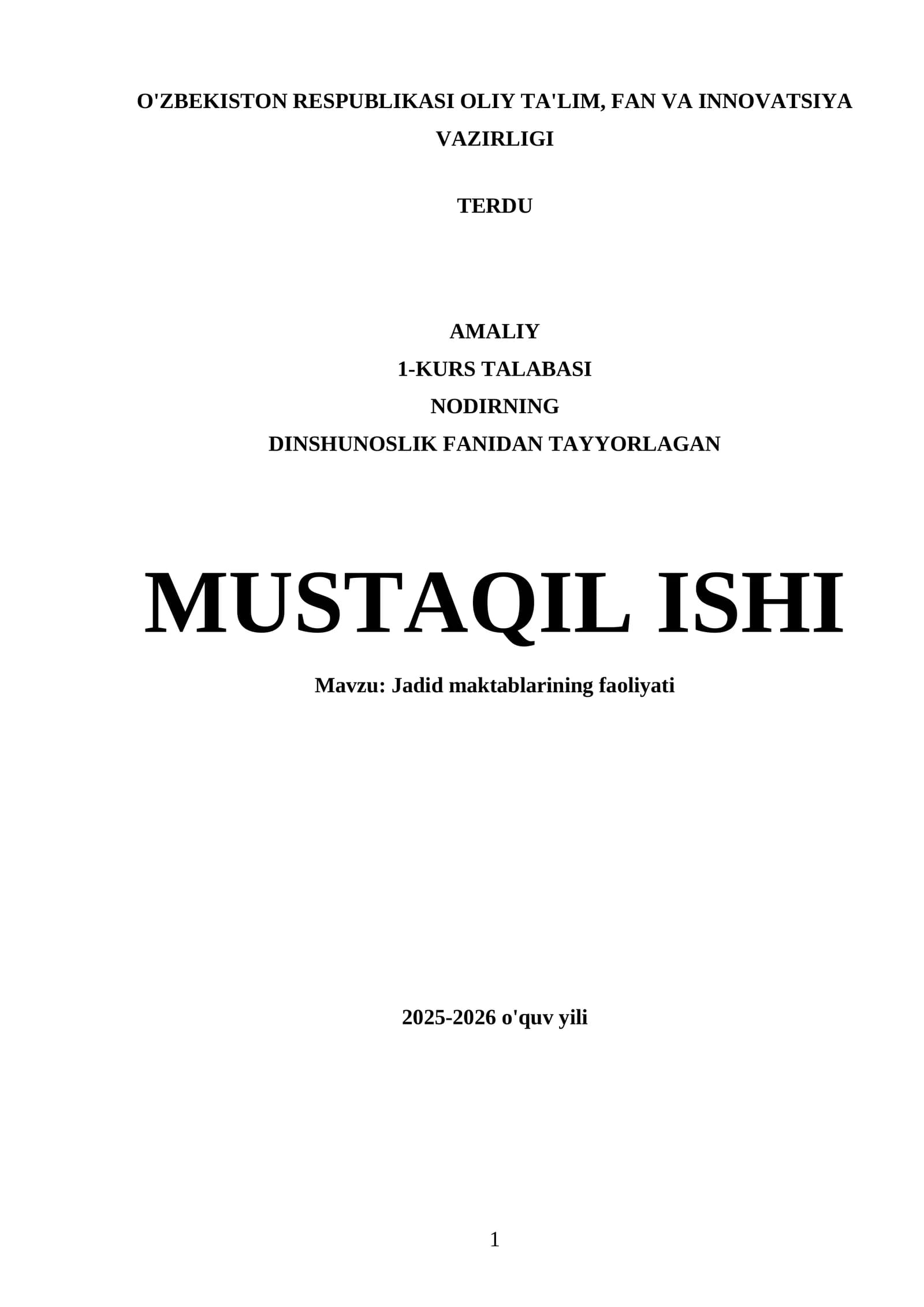 Jadid maktablarining faoliyati