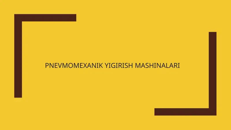 Pnevmomexanik yigirish mashinalari