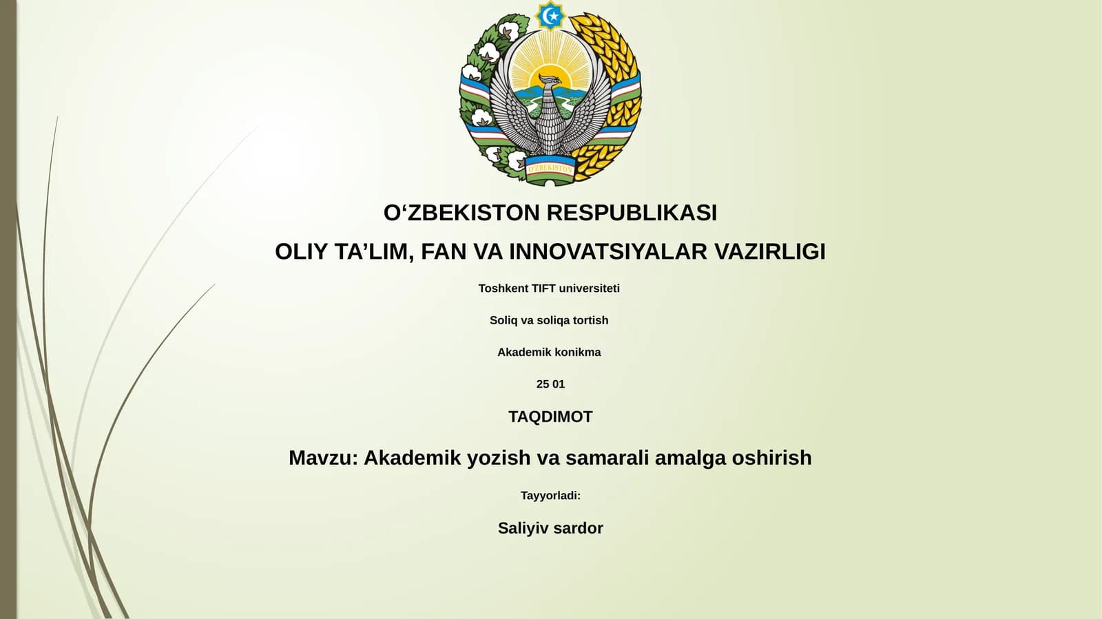 Akademik yozuvning asosiy xususiyatlari