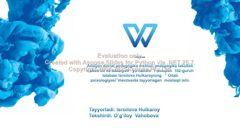 "Oilab psixologiyasi"