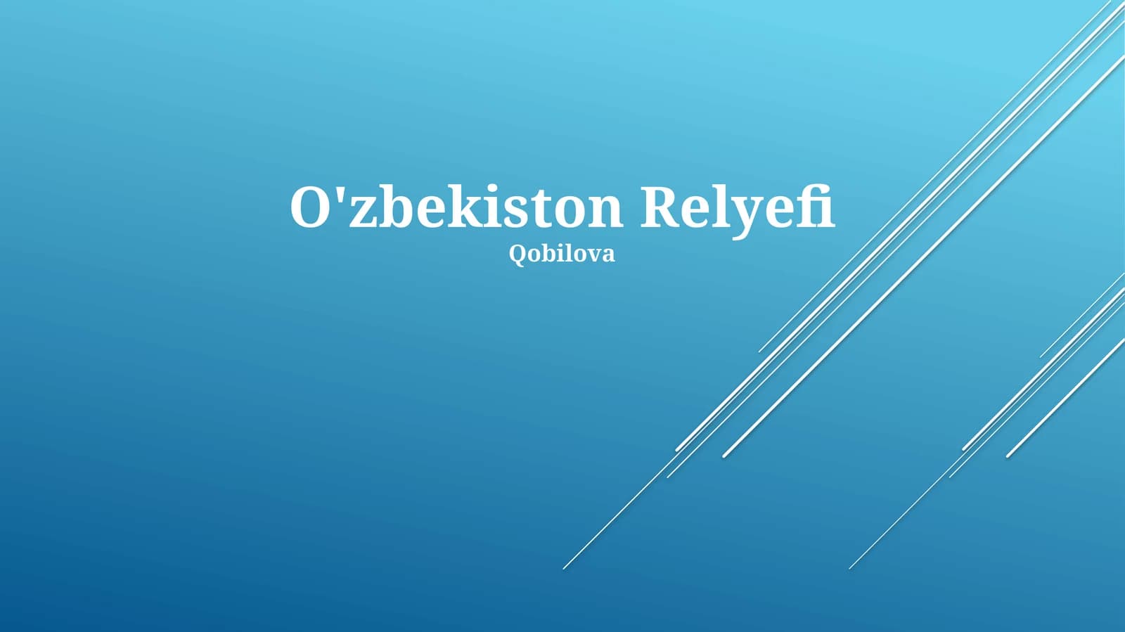 O'zbekiston Relyefi