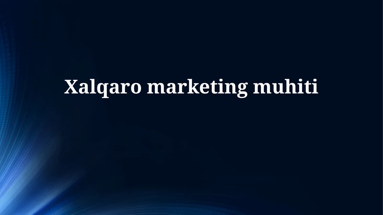 Xalqaro marketingmuhiti