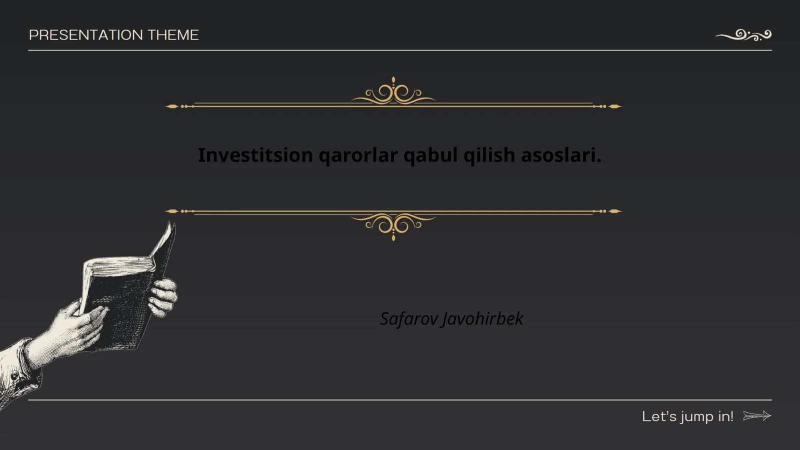 Investitsion qarorlar qabul qilish asoslari